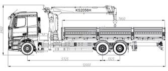 БОРТОВОЙ КАМАЗ 65658-1764-49 С КМУ KANGLIM KS 2056